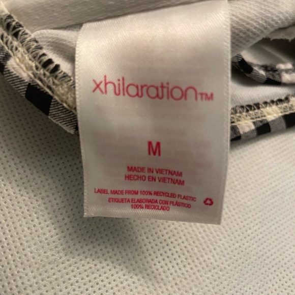 Xhilaration Gingham Check Bikini Top black/white Size M - Picture 4 of 6